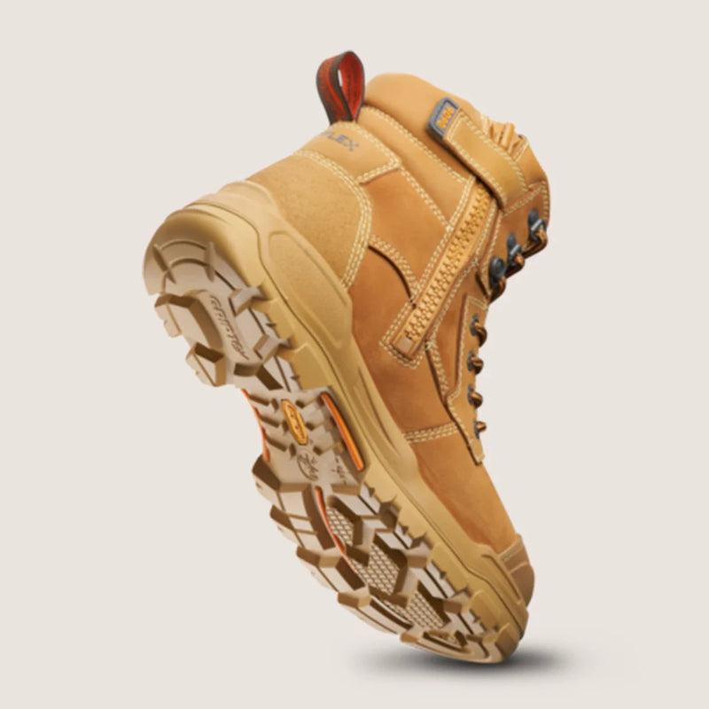 Blundstone 9090 Rotoflex - Rubber Steel Safety - Wheat - Unisex - Pen Res - 150Mm Zip Side