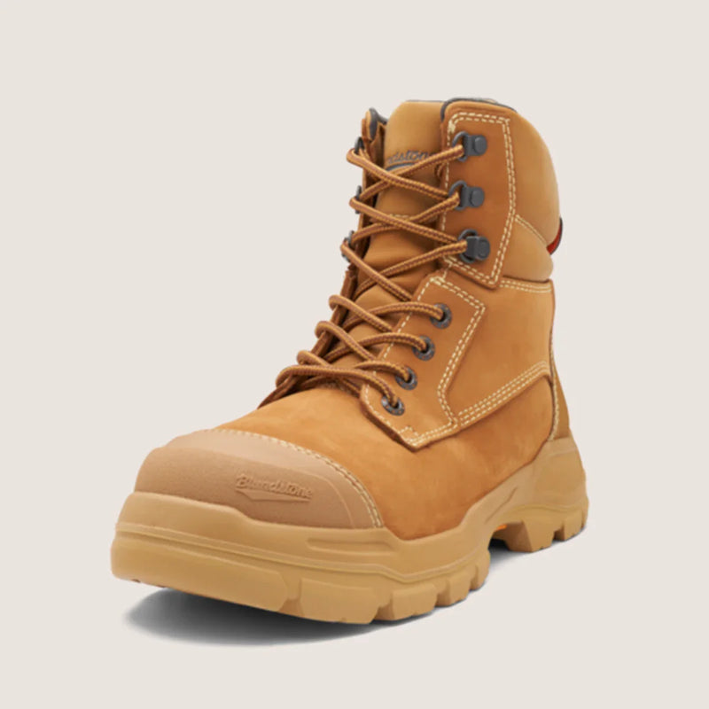 Blundstone 9090 Rotoflex - Rubber Steel Safety - Wheat - Unisex - Pen Res - 150Mm Zip Side