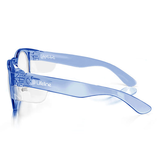 Safe Style CRBLC100 Cruisers Blue Frame Clear Safety Glasses