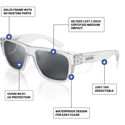 Safe Style FCT100 Fusion Clear Frame Safety GlassesSafe StyleSafe Style FCT100 Fusion Clear Frame Safety Glasses