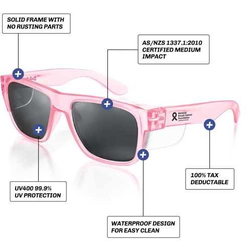 Safe Style FPP100 Fusion Pink Frame Polarised Safety GlassesSafe StyleSafe Style FPP100 Fusion Pink Frame Polarised Safety Glasses