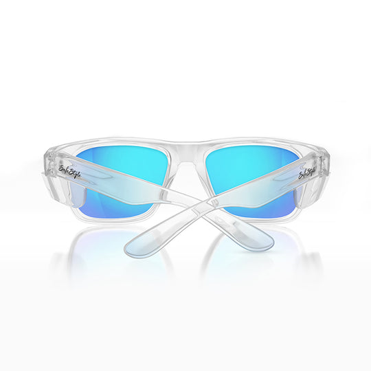 Safe Style FCBP100 Fusions Clear Frame Mirror Blue Polarised Safety Glasses