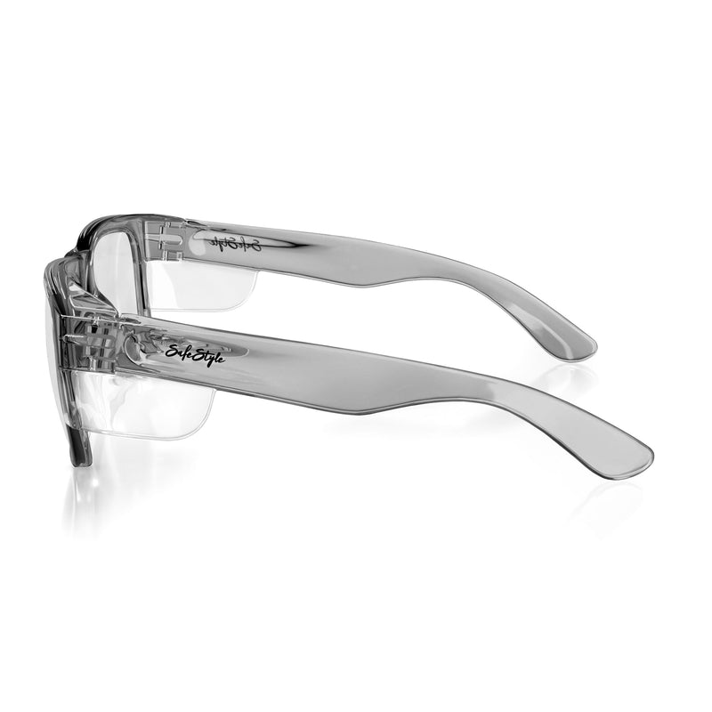 Safe Style FGC100 Fusions Graphite Frame Clear Safety GlassesSafe StyleSafe Style FGC100 Fusions Graphite Frame Clear Safety Glasses