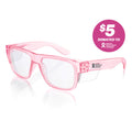 Safe Style FPC100 Fusions Pink Frame Clear Safety Glasses