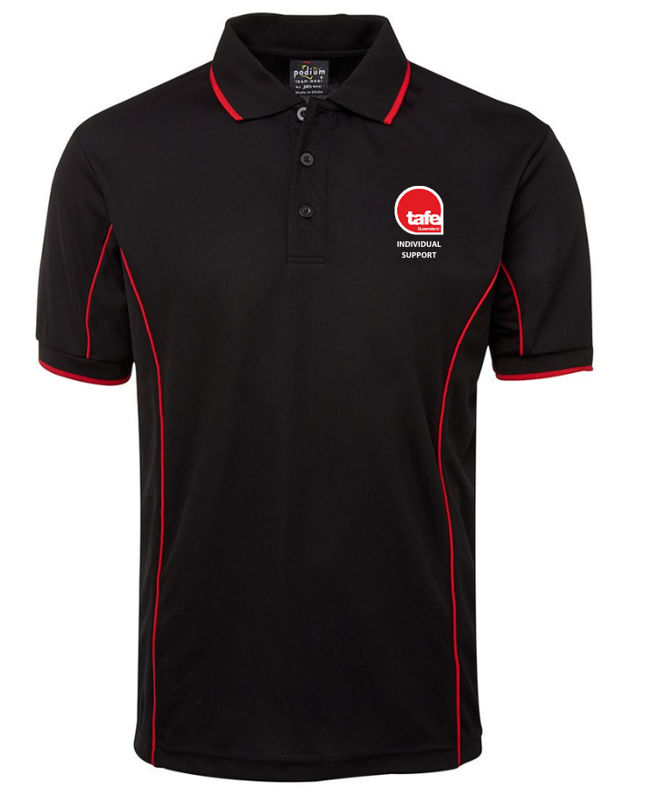 SCHI - TAFE QLD Mens Podium Short Sleeve Piping Polo 7PIP